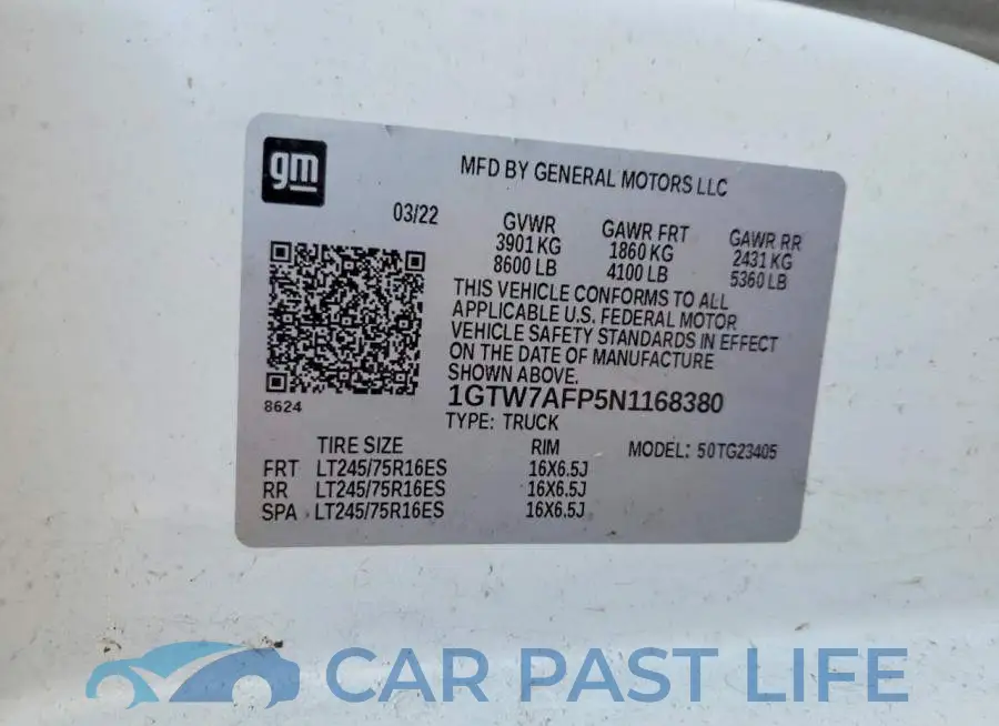 1GTW7AFP5N1168380# 13