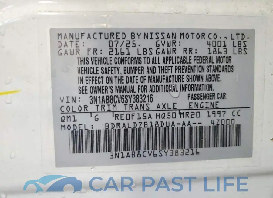 3N1AB8CV6SY383216# 12