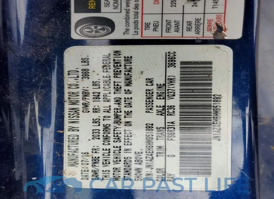 JN1AZ4EH6HM951892# 12