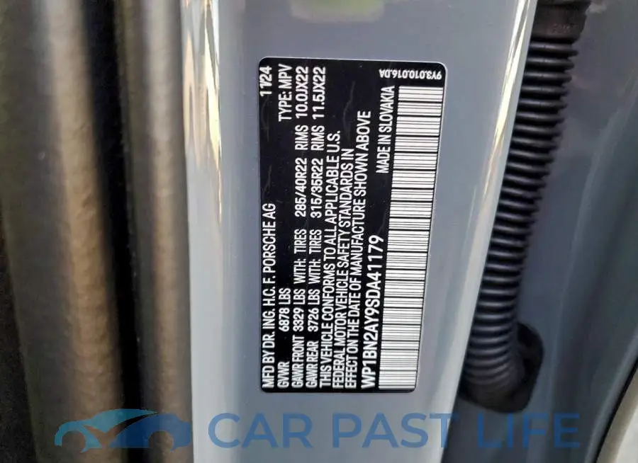 WP1BN2AY9SDA41179# 12