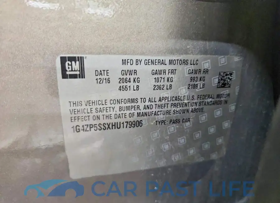 1G4ZP5SSXHU179906# 12