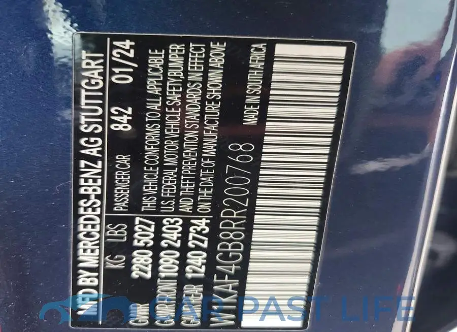 W1KAF4GB8RR200768# 13