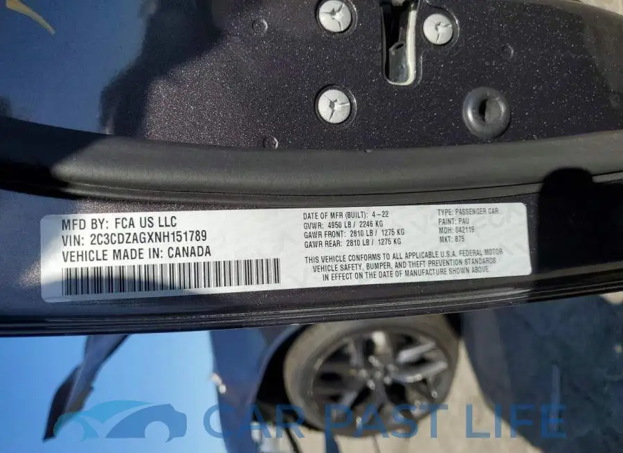 2C3CDZAGXNH151789# 12