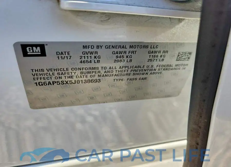 1G6AP5SX5J0138693# 12