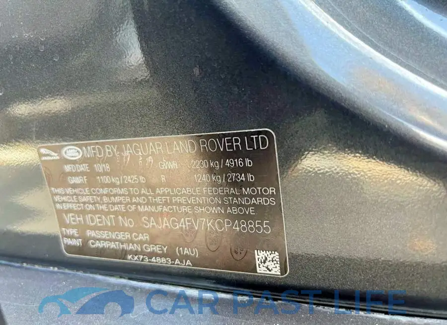 SAJAG4FV7KCP48855# 10