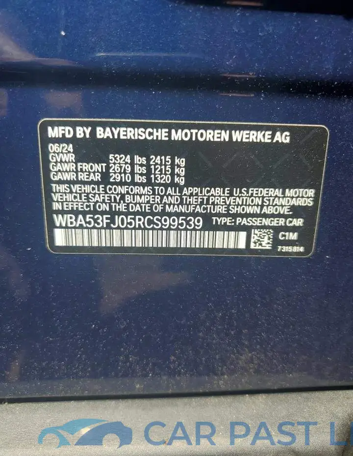 WBA53FJ05RCS99539# 12