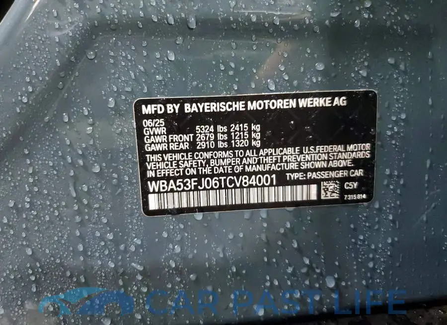 WBA53FJ06TCV84001# 13