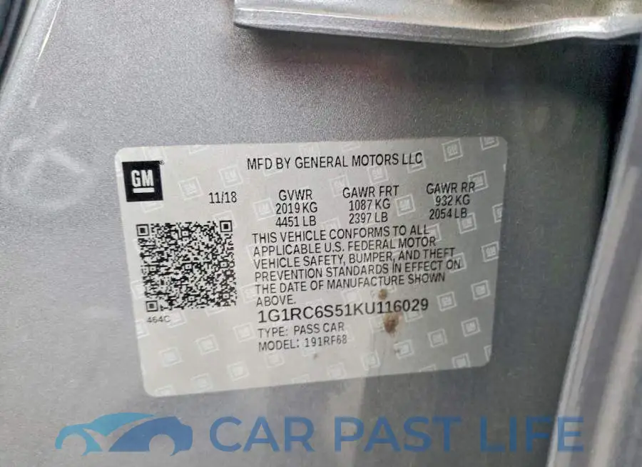 1G1RC6S51KU116029# 12