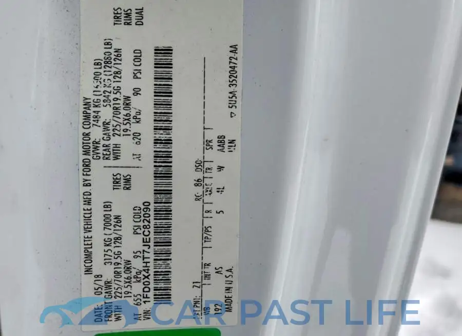 1FD0X4HT7JEC82090# 12