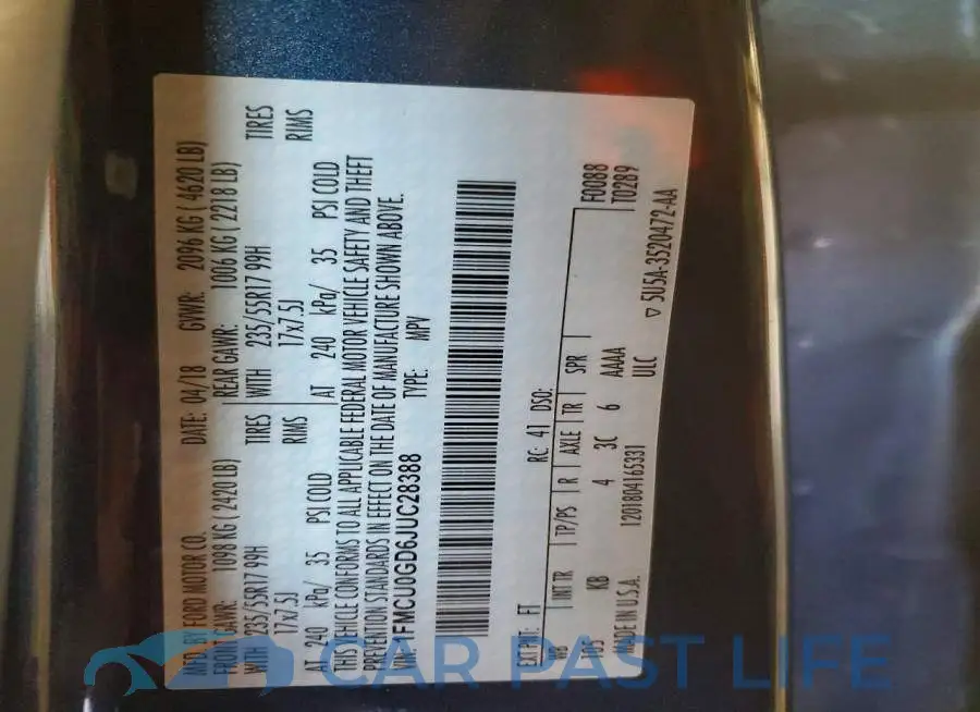 1FMCU0GD6JUC28388# 14