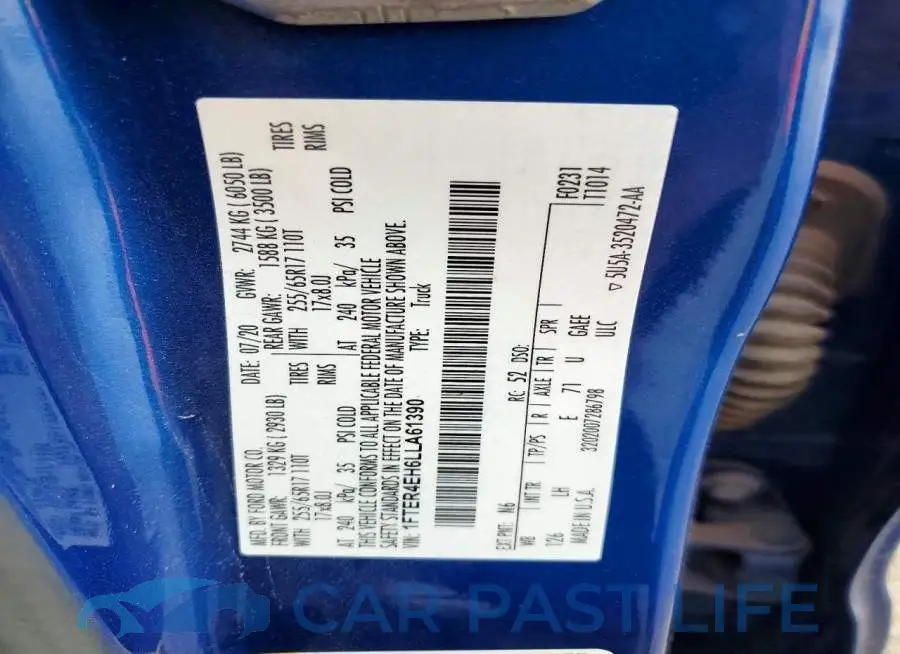 1FTER4EH6LLA61390# 12