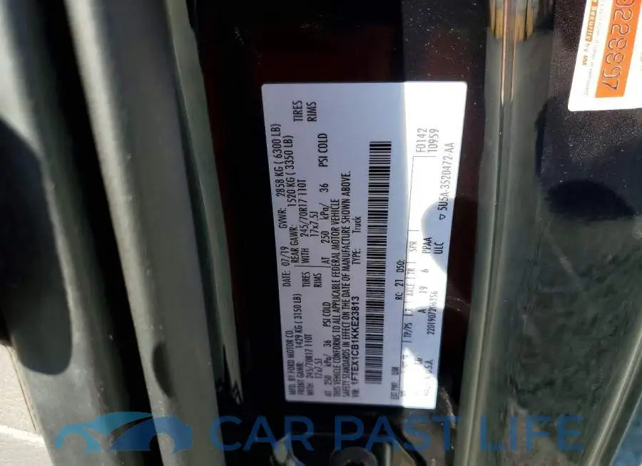 1FTEX1CB1KKE23813# 12
