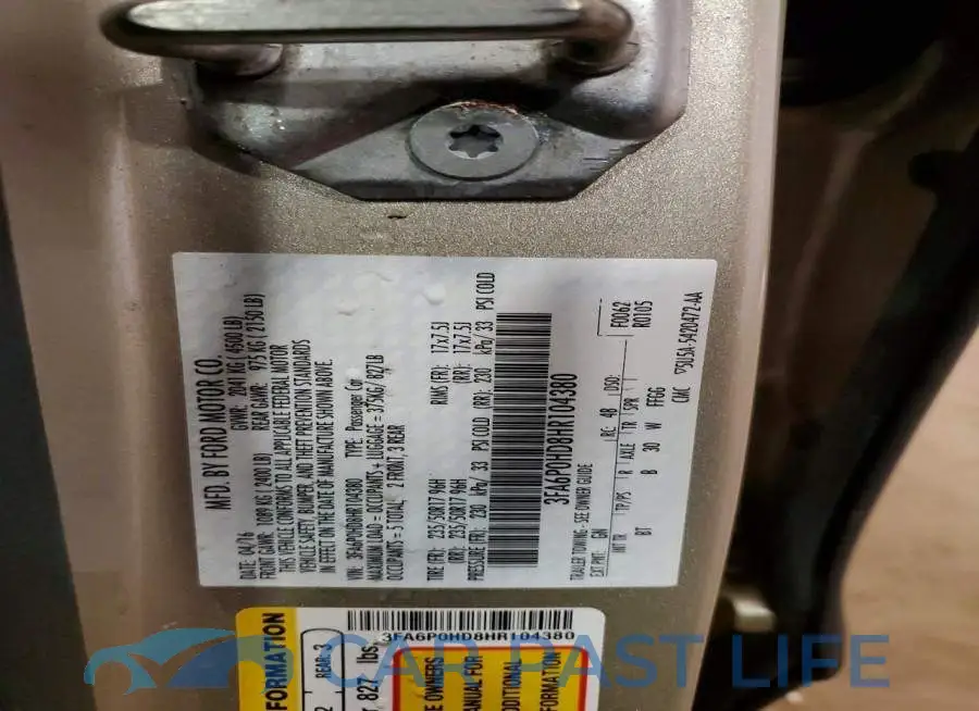 3FA6P0HD8HR104380# 12