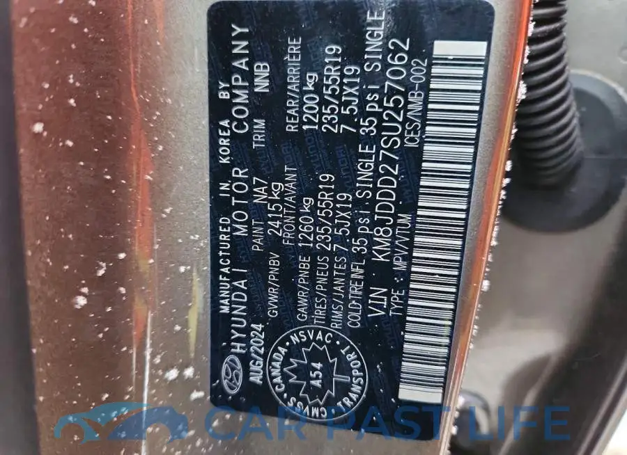 KM8JDDD27SU257062# 12