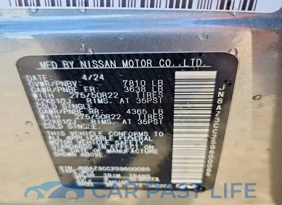 JN8AZ3CC2S9600085# 13