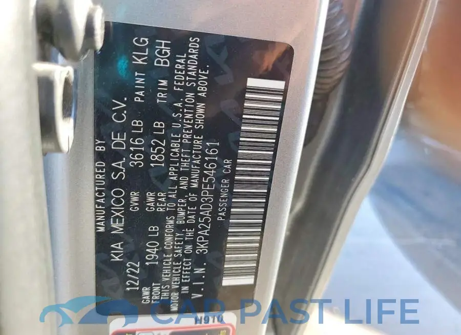 3KPA25AD3PE546161# 13