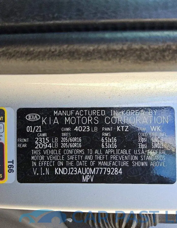 KNDJ23AU0M7779284# 12