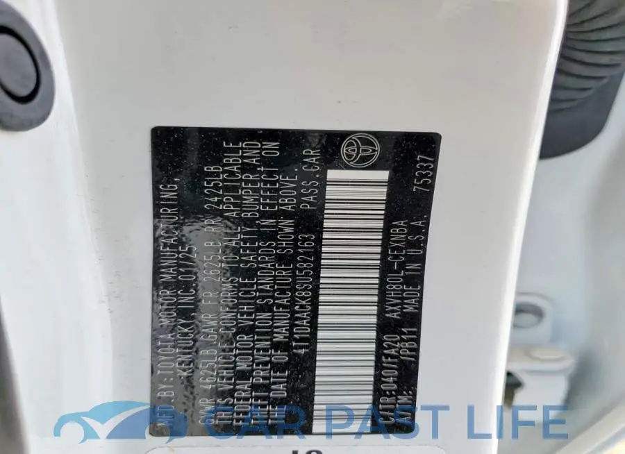 4T1DAACK8SU582163# 12