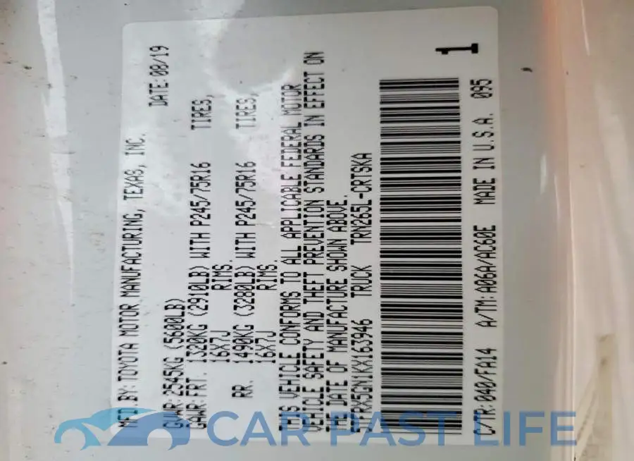 5TFRX5GN1KX163946# 13