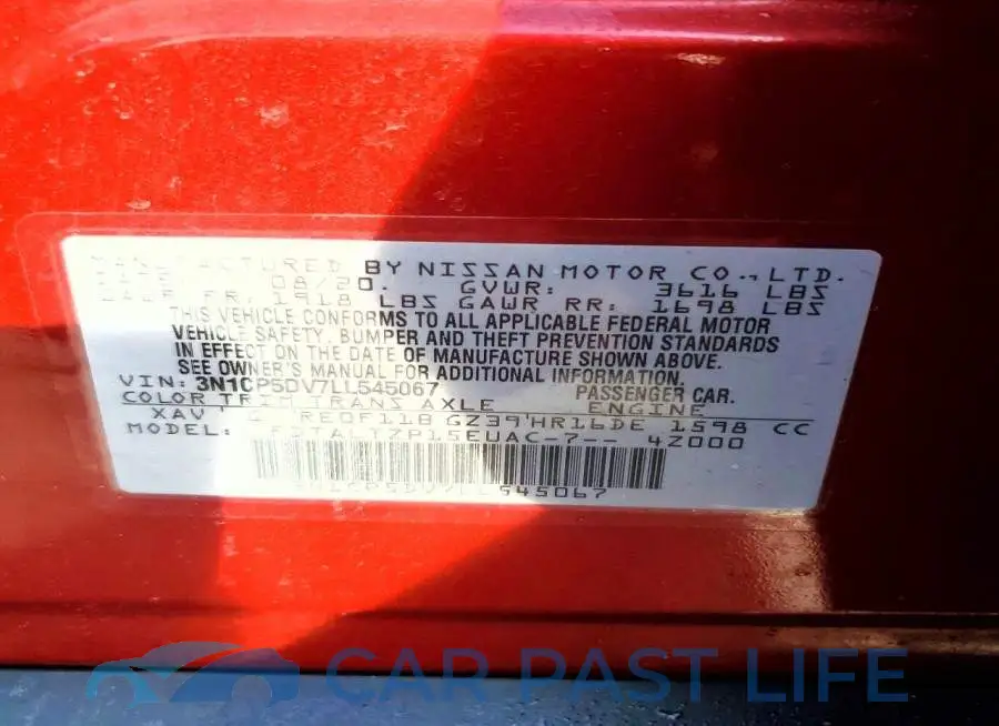 3N1CP5DV7LL545067# 13