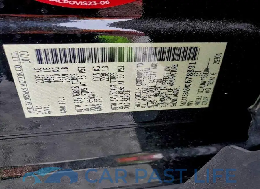 5N1AT3BA3MC678891# 13