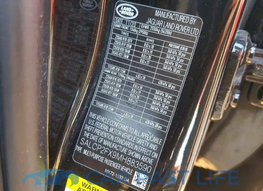 SALCP2FX9MH883590# 12