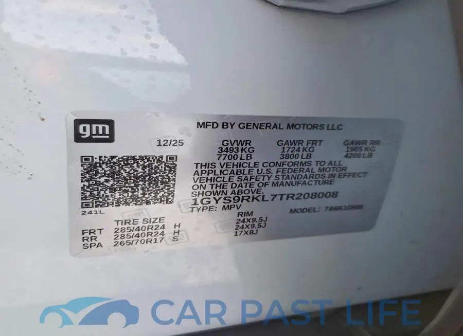 1GYS9RKL7TR208008# 13