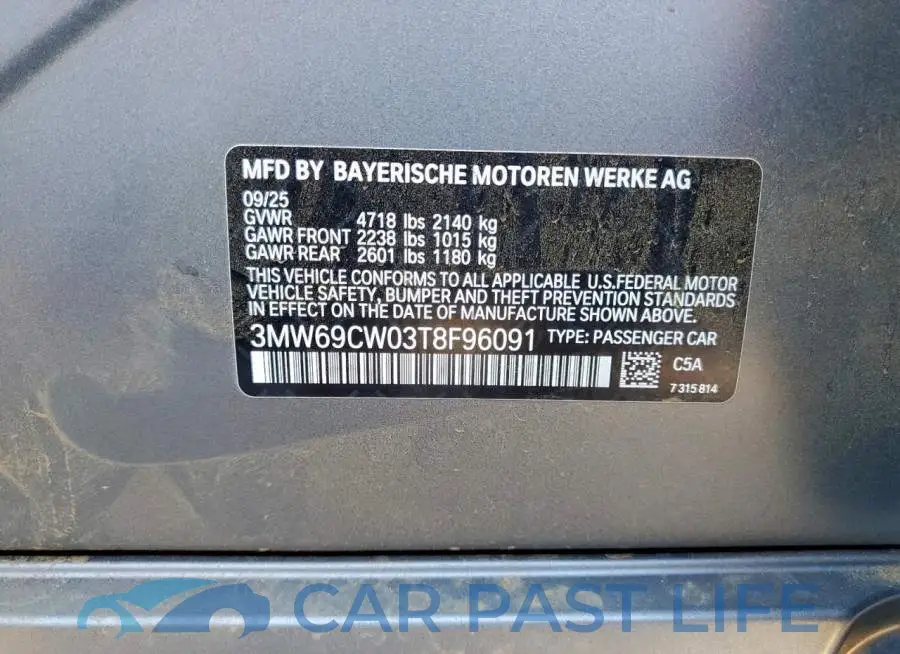 3MW69CW03T8F96091# 12