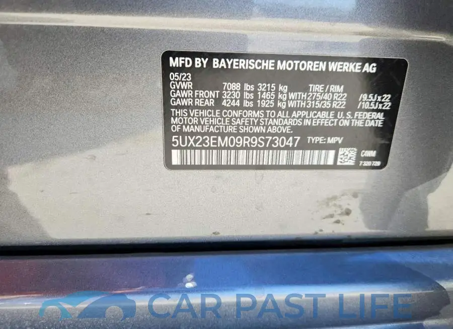 5UX23EM09R9S73047# 14