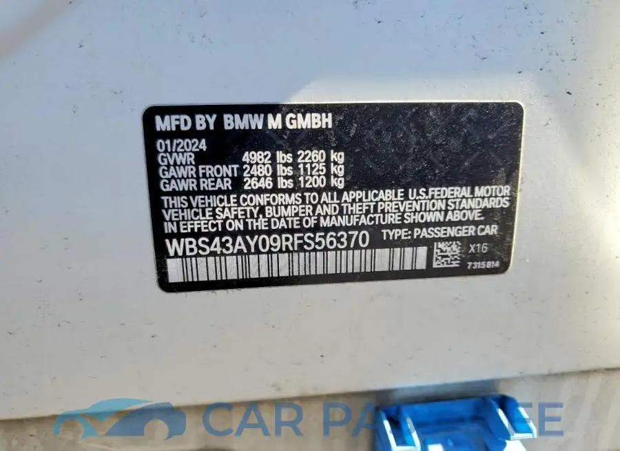 WBS43AY09RFS56370# 13