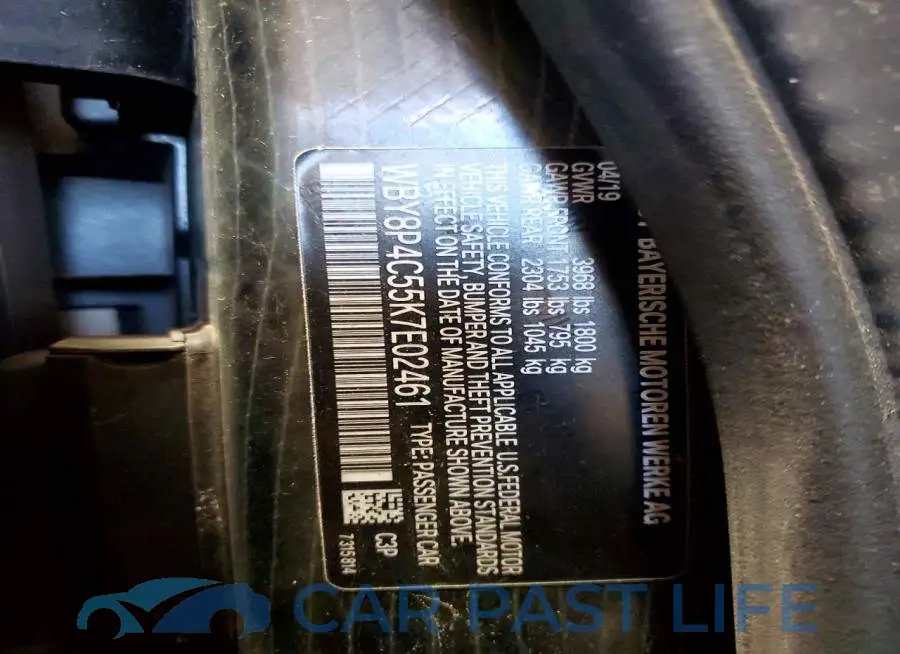 WBY8P4C55K7E02461# 13