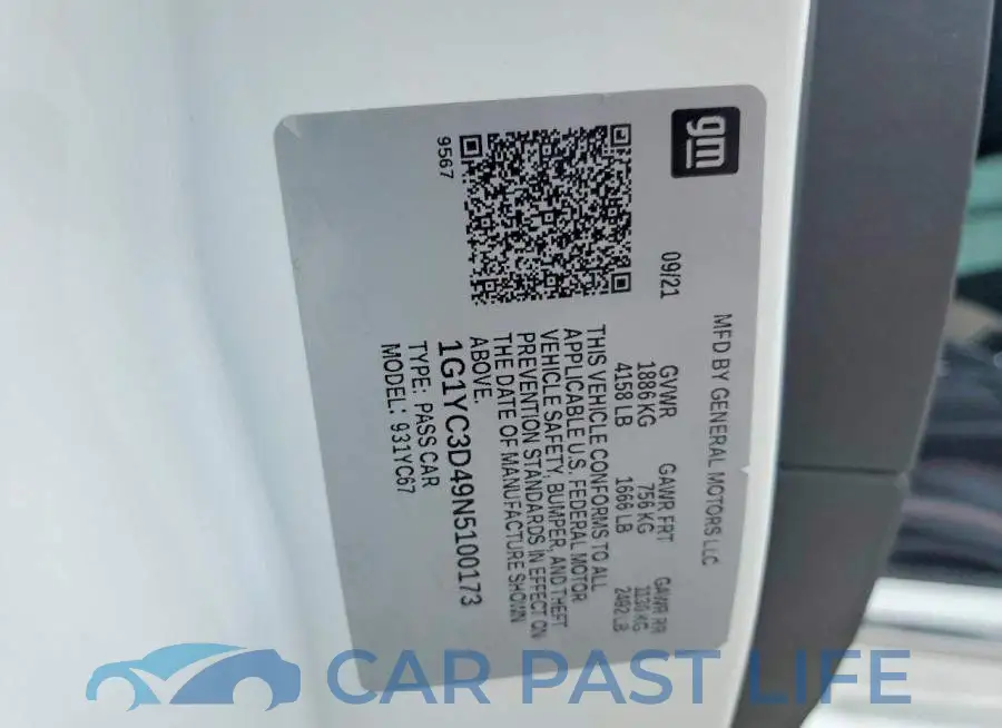 1G1YC3D49N5100173# 12