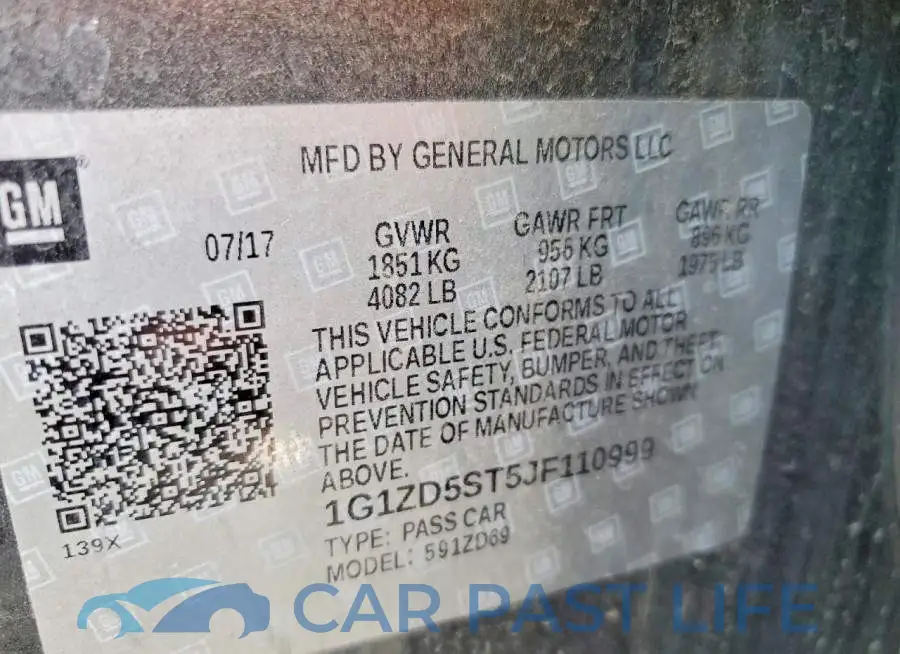 1G1ZD5ST5JF110999# 12