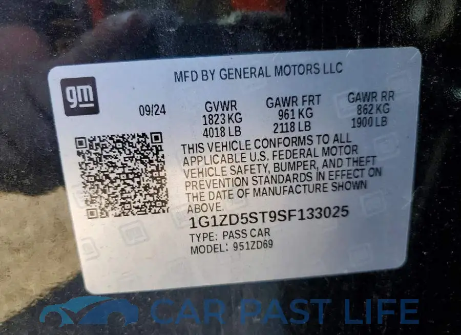 1G1ZD5ST9SF133025# 12