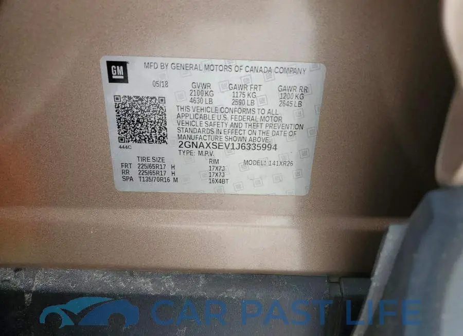 2GNAXSEV1J6335994# 13