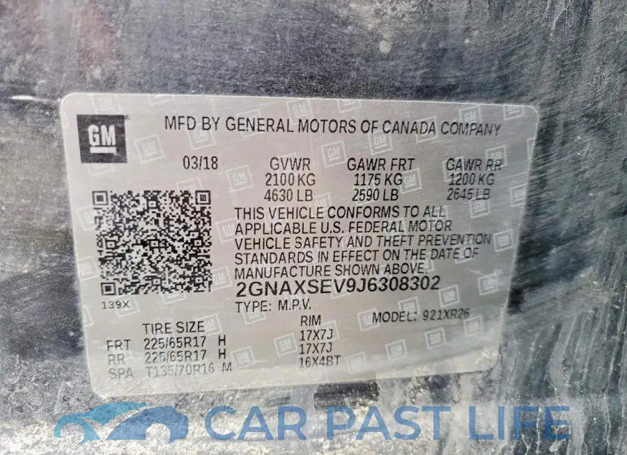 2GNAXSEV9J6308302# 13