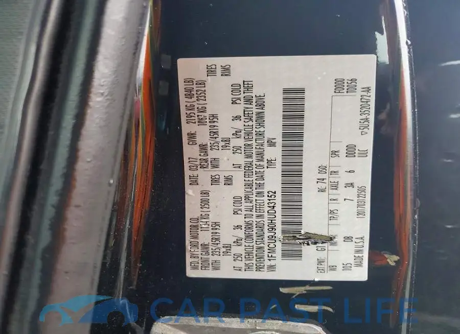 1FMCU9J90HUD43152# 13