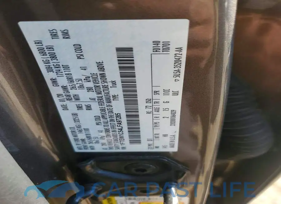 1FTEW1C54LFA97285# 12