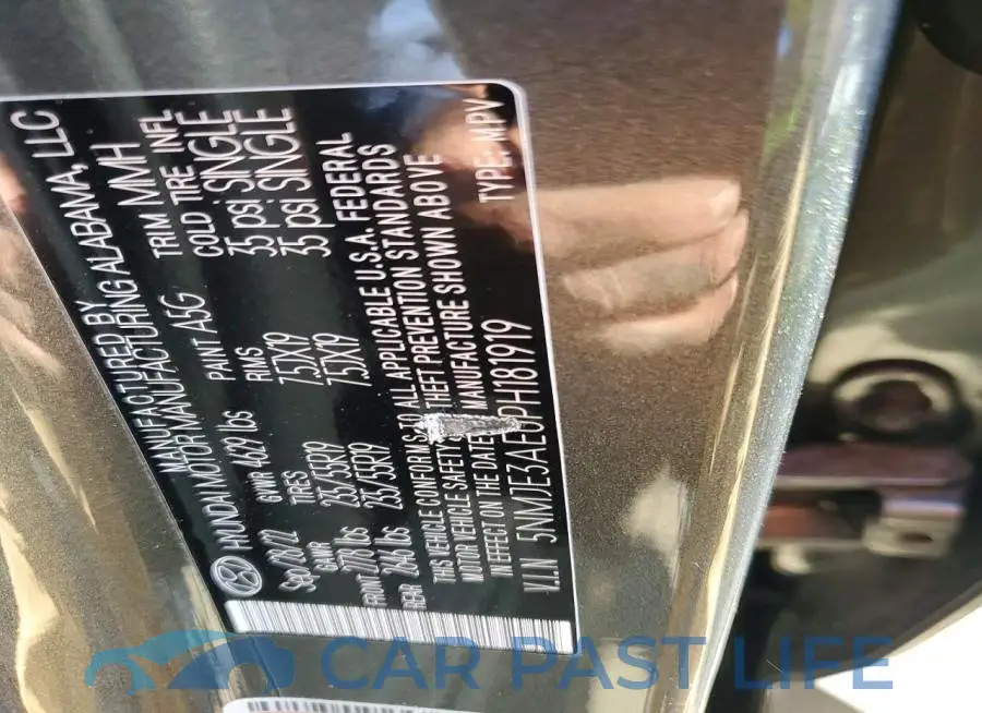 5NMJE3AE0PH181919# 12