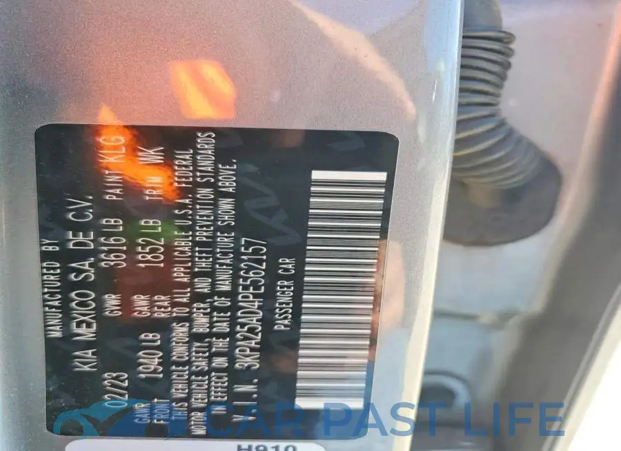 3KPA25AD4PE562157# 12