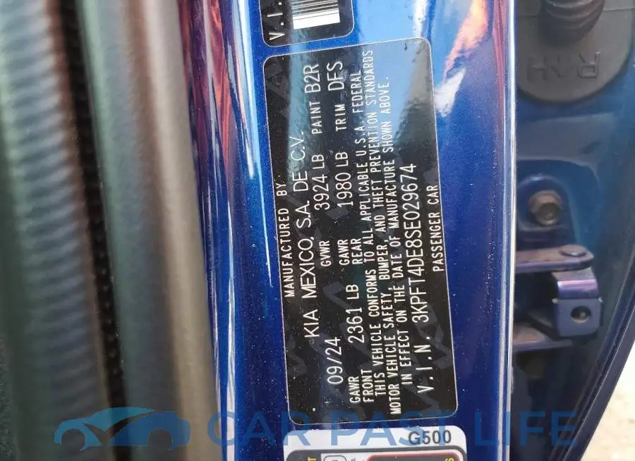 3KPFT4DE8SE029674# 12