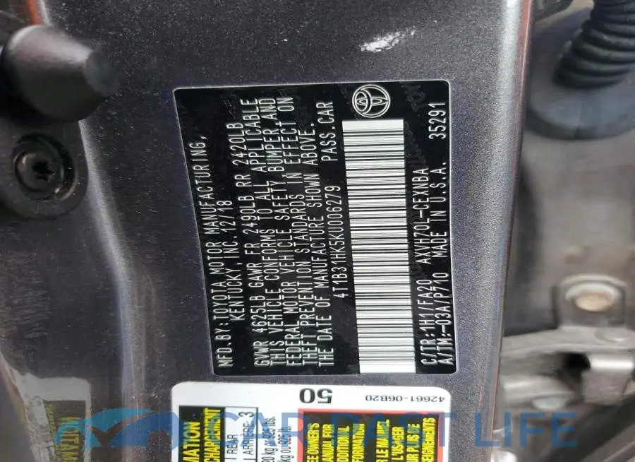 4T1B31HK5KU006279# 12