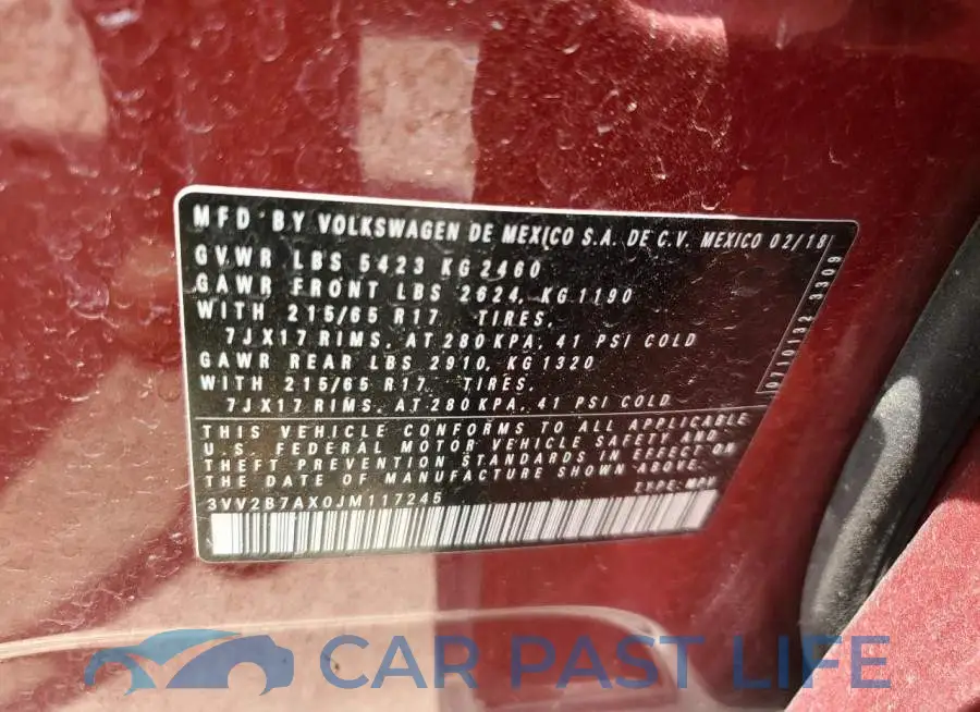 3VV2B7AX0JM117245# 13
