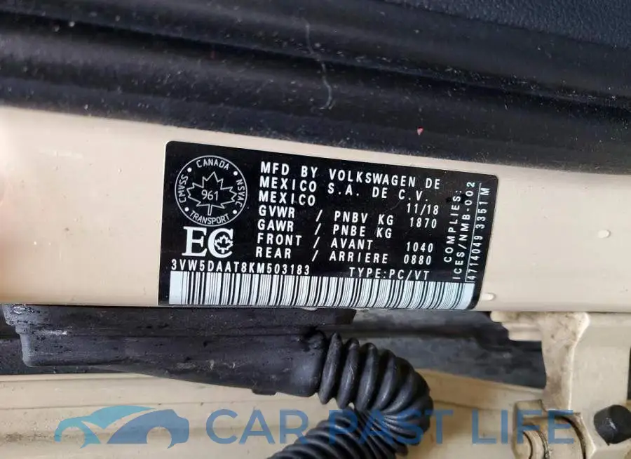 3VW5DAAT8KM503183# 13
