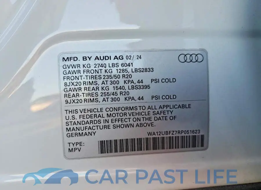 WA12UBFZ7RP051623# 14