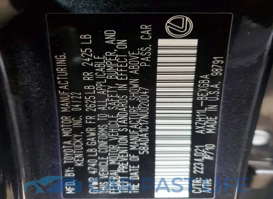 58ADA1C17NU020047# 12