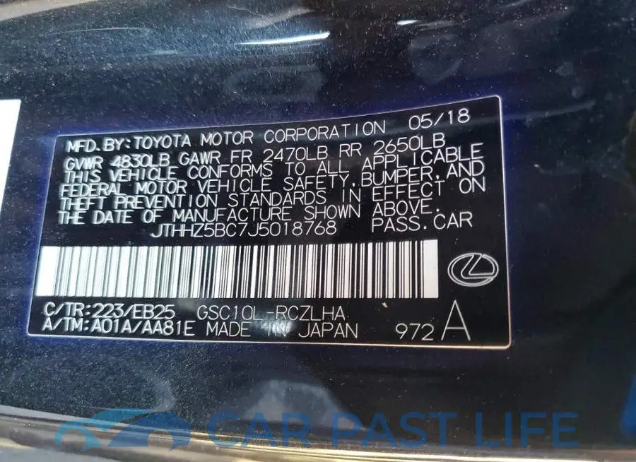JTHHZ5BC7J5018768# 13