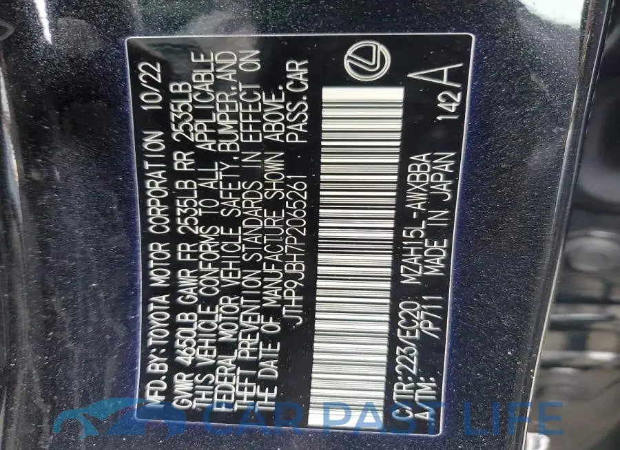 JTHP9JBH7P2065261# 13