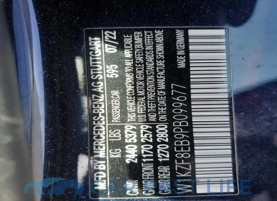 W1KZF8EB9PB099677# 12