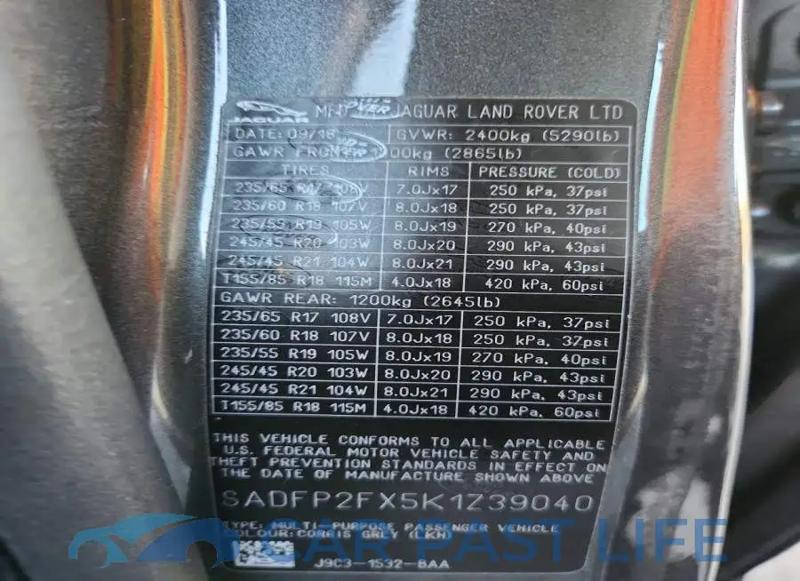 SADFP2FX5K1Z39040# 13